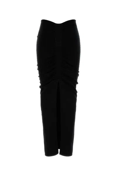 Alexander Wang Women Black Stretch Cupro Blend Skirt In Black