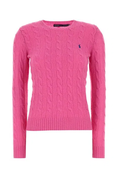 Polo Ralph Lauren Cable Knit Sweater With Round Neckline And Long Sleeves