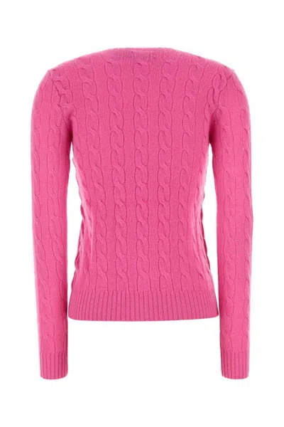 Polo Ralph Lauren Cable Knit Sweater With Round Neckline And Long Sleeves