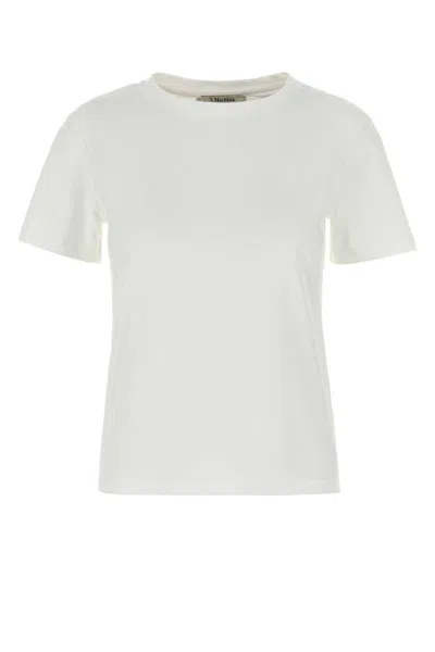 S Max Mara Gemma Short Sleeves T-shirt In White