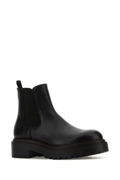 Prada Man Ankle Boots Black Size 7 Soft Leather