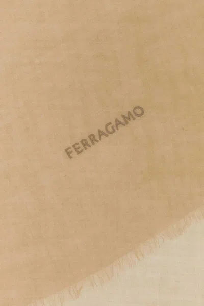 Ferragamo Cashmere Scarf Fringed Hems