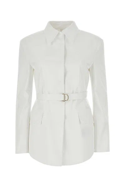 Valentino Garavani Women White Poplin Overcoat In White