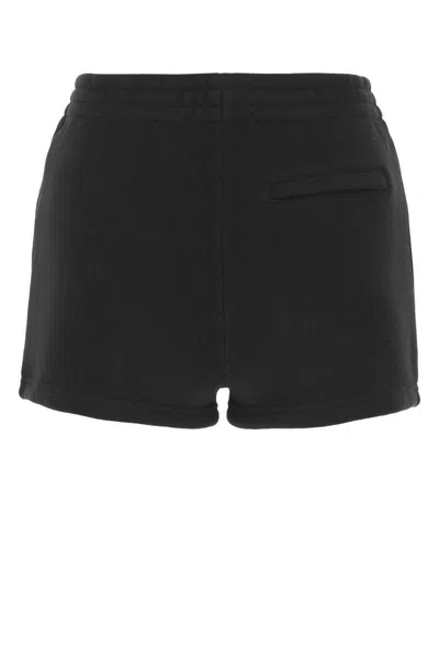 Alexander Wang T T By Alexander Wang Black Cotton Shorts In Black