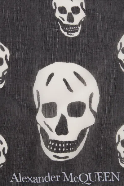 Alexander Mcqueen Scarves And Foulards In Black