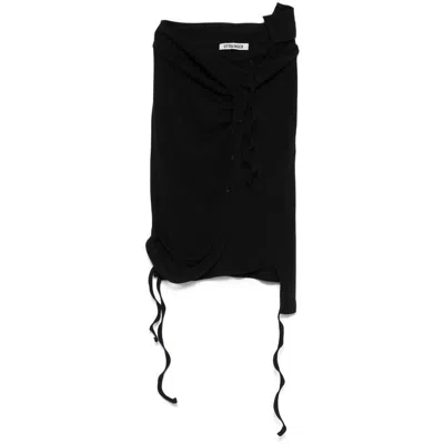 Ottolinger Fine-ribbed Mini Skirt In Black