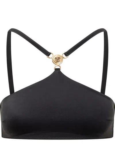 Versace Bikini Tops In Black