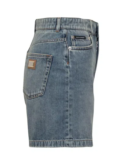 Dolce & Gabbana Denim Shorts Bermuda And Short Light Blue In Blue