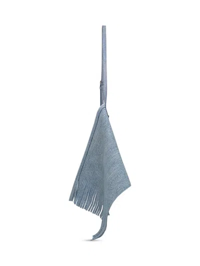 Jw Anderson Blue Suede Shoulder Bag In Blue