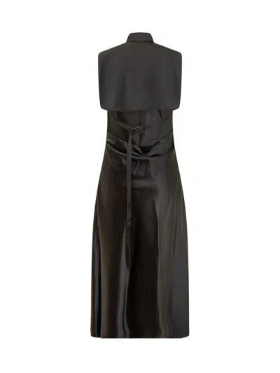 Off-white Satin Dress