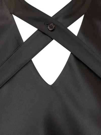 Off-white Satin Dress