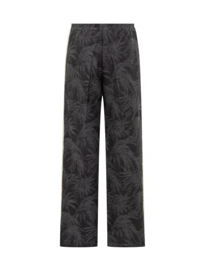 Palm Angels Palms Jacquard Drawstring Track Pants In Black