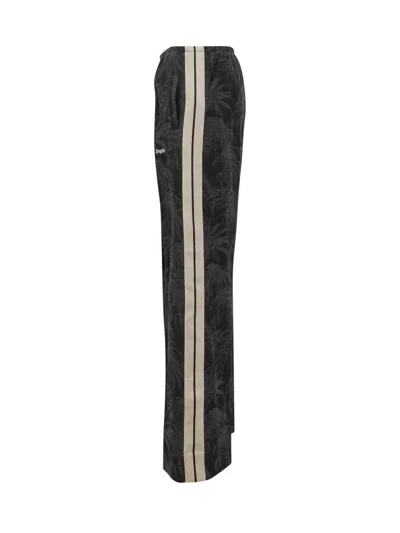 Palm Angels Palms Jacquard Drawstring Track Pants In Black