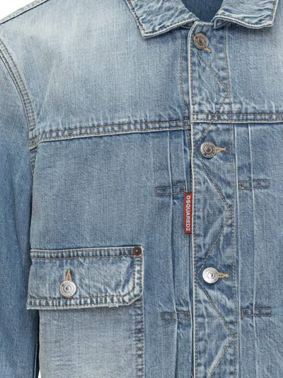 Dsquared2 Jeans Jacket In Blue