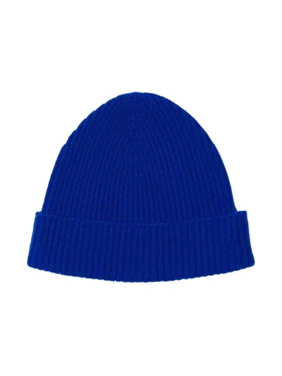 Burberry Electric Blue Cashmere Beanie Hat