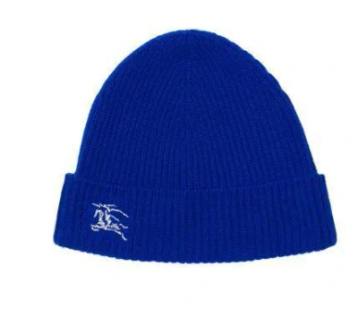 Burberry Electric Blue Cashmere Beanie Hat