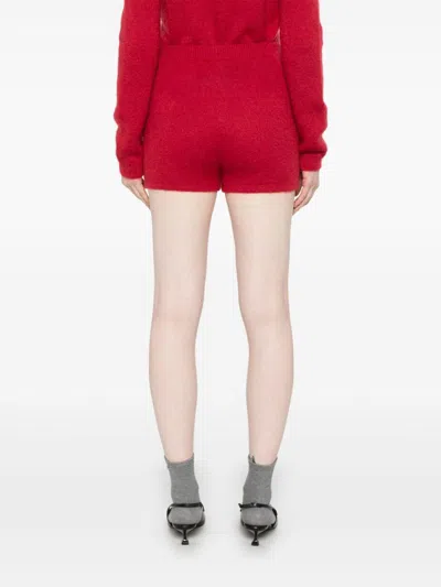 Twinset Twin-set Mohair Blend Stylish Shorts In Red