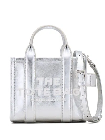 Marc Jacobs Silver Leather Bag With Shoulder Strap