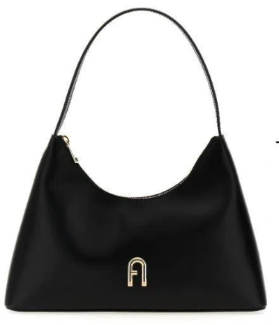 Furla Diamante Shoulder Bags Black In Black