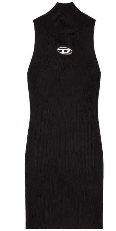 Diesel Women M-onervax Dress With Application In Black