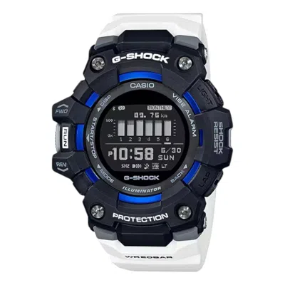 Casio G-shock Gbd100 'black Blue' In White