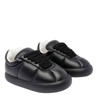 Marni Padded Leather Sneakers With Flat Rubber Sole