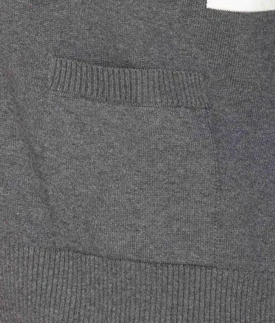 Thom Browne 4bar Cotton Cardigan In Gray