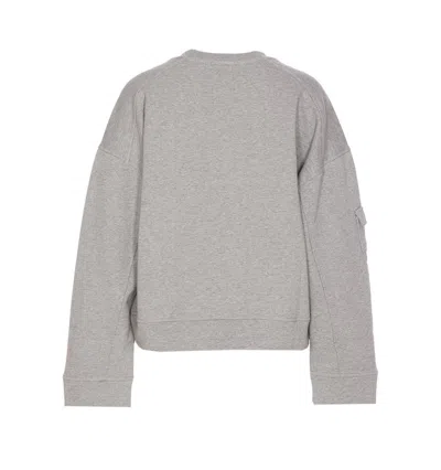 Ganni Oversized Sweatshirt Sweatshirts Grey In Gray