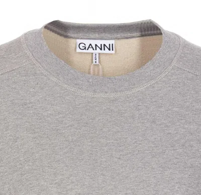 Ganni Oversized Sweatshirt Sweatshirts Grey In Gray