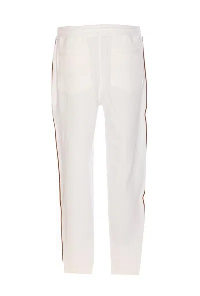 Brunello Cucinelli Men Track Pants With Edging In White