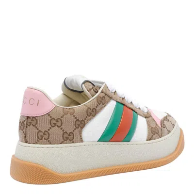 Gucci Multicolor Gg Fabric Double Screener Sneakers