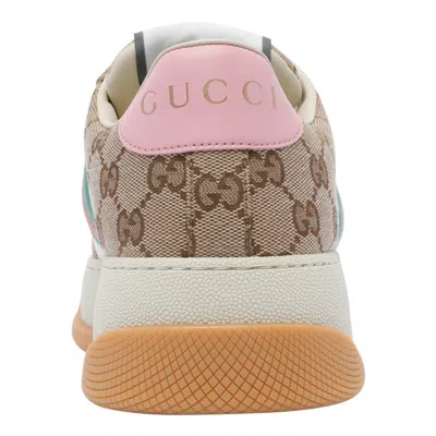 Gucci Multicolor Gg Fabric Double Screener Sneakers