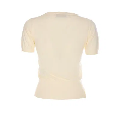Vivienne Westwood Ribbed Hem Crewneck Top With Short Sleeves In Neutral