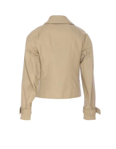 Burberry Women Trench Cropped Gabardine Jacket