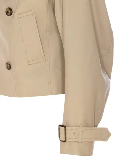 Burberry Women Trench Cropped Gabardine Jacket