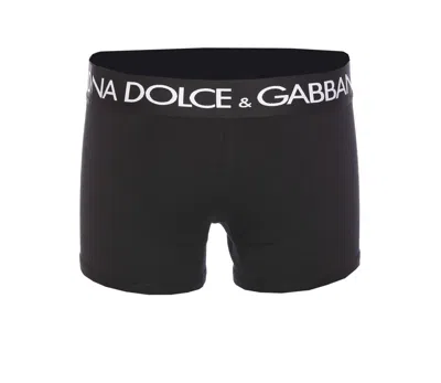 Dolce & Gabbana Bipack Logo Regular Boxer In Black