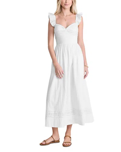 Vineyard Vines Cotton Textured Clip Dot Dress In White