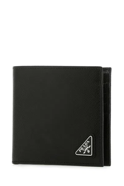 Prada Black Saffiano Horizontal Wallet