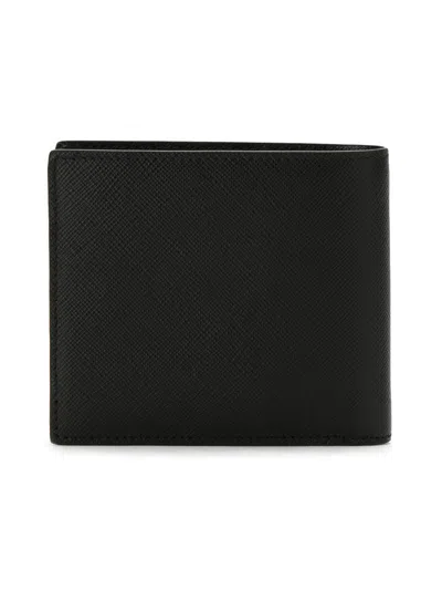 Prada Black Wallet In Saffiano Leather In Black