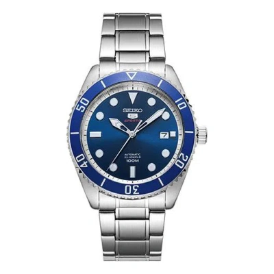 Seiko Men's  Automatic Mechanical Watch Waterproof Blue In Metallic