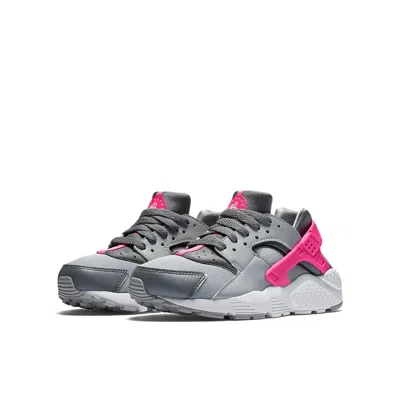 Nike (gs)  Huarache Run 'hyper Pink' In Gray