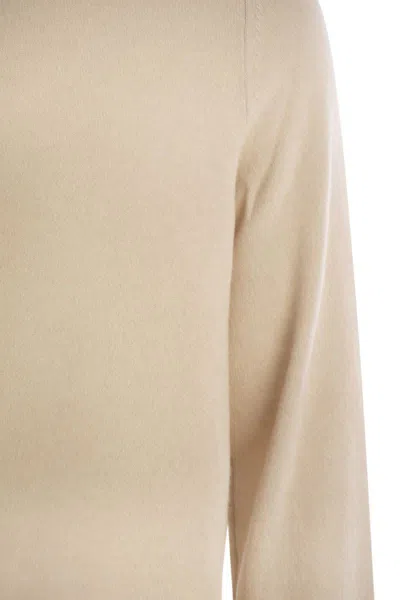 Fedeli Argentina - Baby Cashmere Crew-neck Sweater In Nude