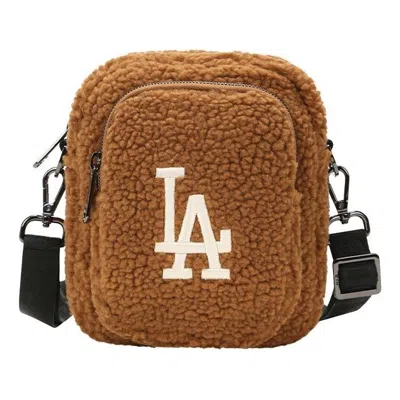 Mlb La Los Angeles Dodgers Polar Fleece Wool Messenger Bag Mini Brown