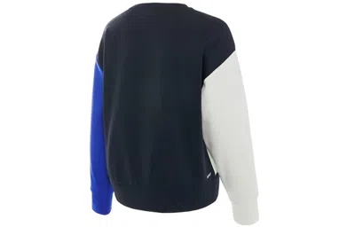 New Balance (wmns)  Colorblock Pullover Round Neck Hoodie Blue In Blue