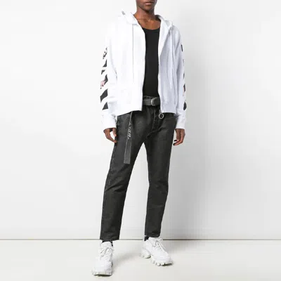 Off-white Ss20 Caravaggio Arrow Slim Zipped For Men White In White