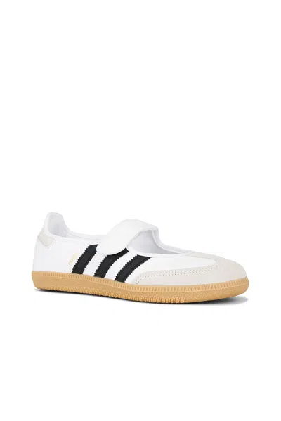 Adidas Originals Samba Mary Jane Ballet Flats In White