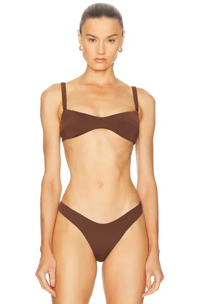 Haight Lola Bikini Top In Brown