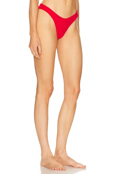Haight Crepe Leila Bikini Bottom In Red