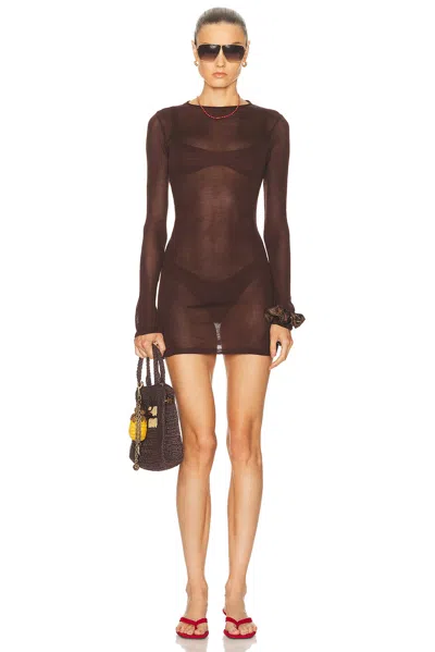 Haight Jane Knit Dress In Brown