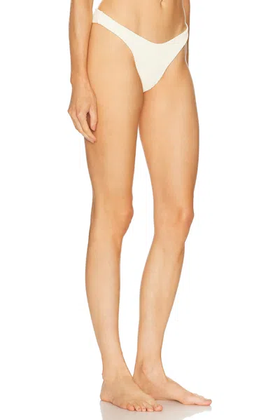 Haight Ribbed Leila Bikini Bottom In White